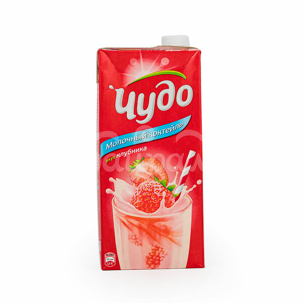 Коктейль молочный Чудо 2% 960гр Клубника т/п