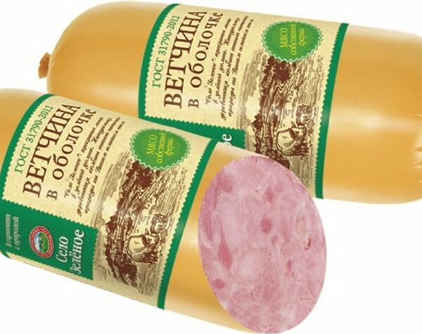 Ветчина вареная Село Зелёное категория Б, 400 г