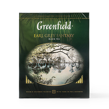 

Чай черный Greenfield Earl Grey Fantasy с ароматом бергамота в пакетиках 100 шт. 200 г