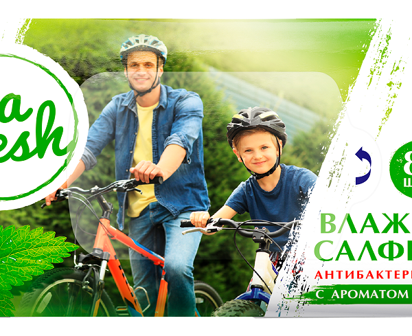 Влажные салфетки La Fresh антибактериальные ментол 80 шт