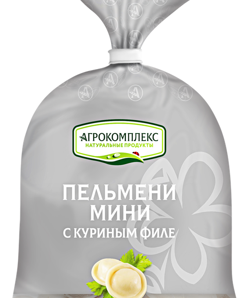 Пельмени Агрокомплекс мини, с куриным филе, категория Б