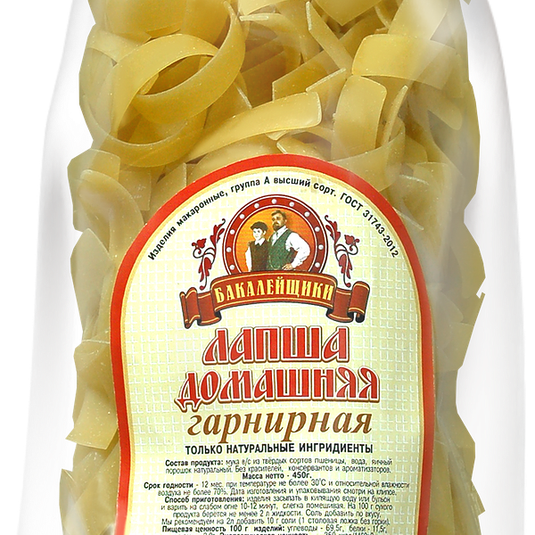 Макароны БАКАЛЕЙЩИКИ Лапша домашняя гарнирная