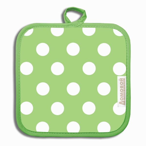 Прихватка Горошек Домовой, 18х18 см, салатовый