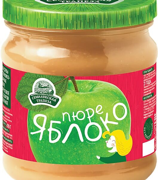 Пюре Семилукская Трапеза Фруктовое Яблоко 470г