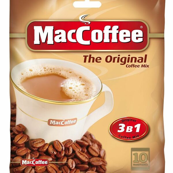 Кофейный напиток растворимый 3 в 1 MacCoffee The Original Coffee Mix, 10×20 г