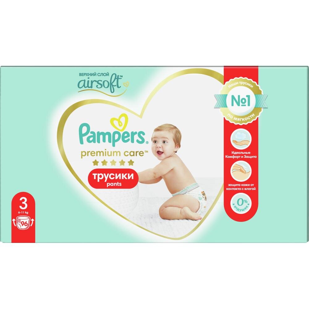 

Трусики Pampers Premium Care 3 6-11 кг 96 шт