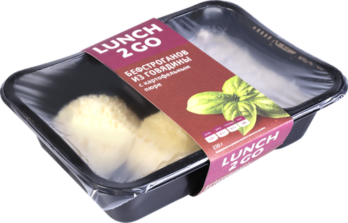 

Бефстроганов из говядины Lunch 2 GO с картофельным пюре, 230 г