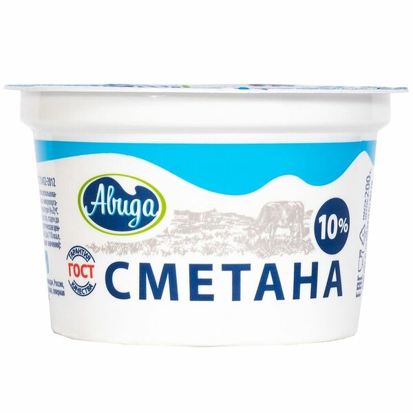 Сметана Авида 10%