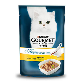Корм для кошек соус-де-люкс Gourmet Перл с курицей в роскошном соусе