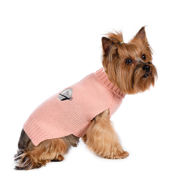 Свитер для собак 35см M розовый (унисекс)