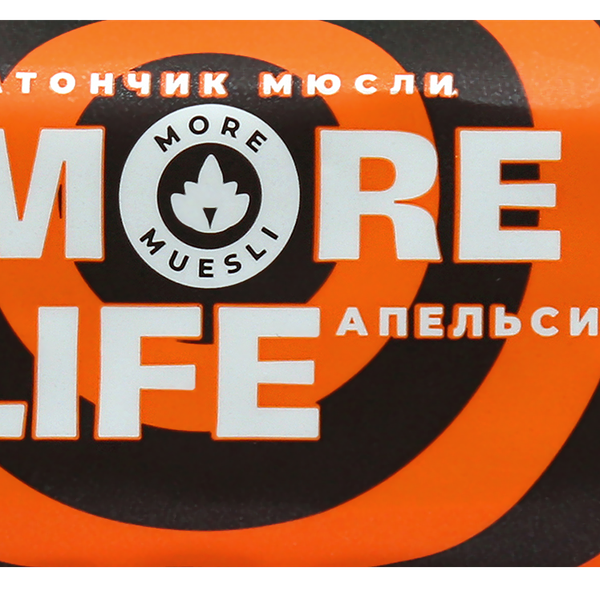 Батончик-мюсли MORE LIFE со вкусом апельсина, с темной глазурью, 32г