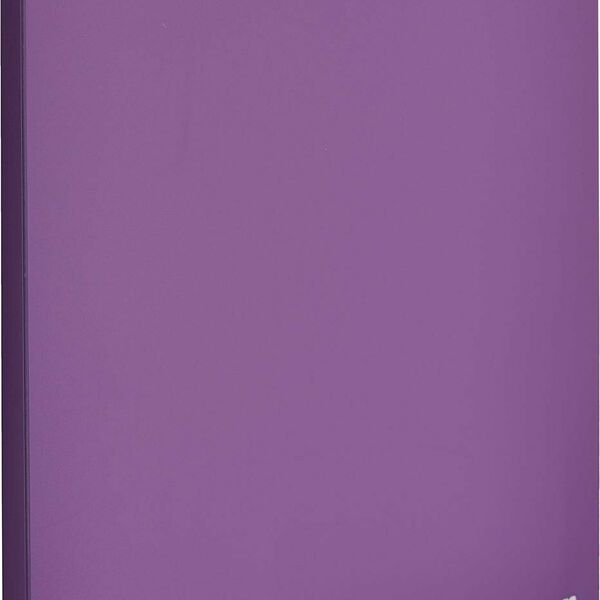 Папка с зажимом Комус сиреневая, с карманом для CD/визитки