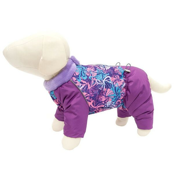 Комбинезон на меху для собак Морозко 32 L сиреневый (девочка)