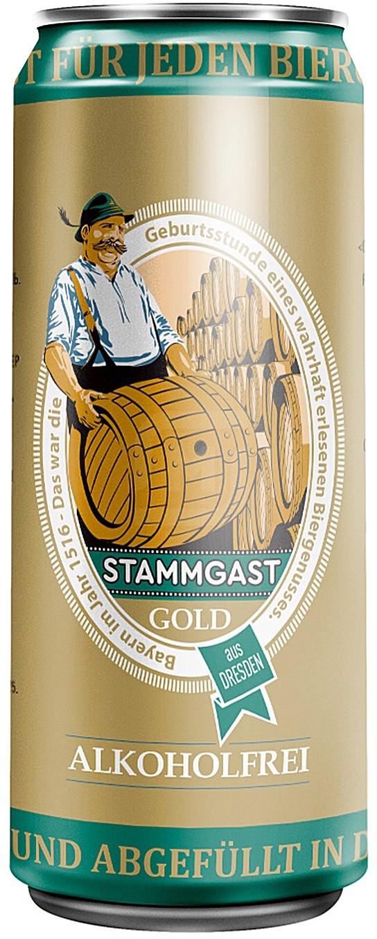 

Пиво Stammgast Gold светлое фильтрованное безалкогольное 0.5%