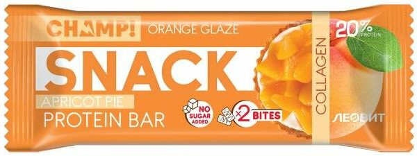Батончик Леовит Champ абрикосовый пай 40 г