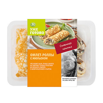Омлет-роллы с жюльеном