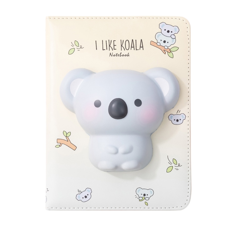 

Блокнот со сквишем «Коала I Like Koala», А5, разноцветный