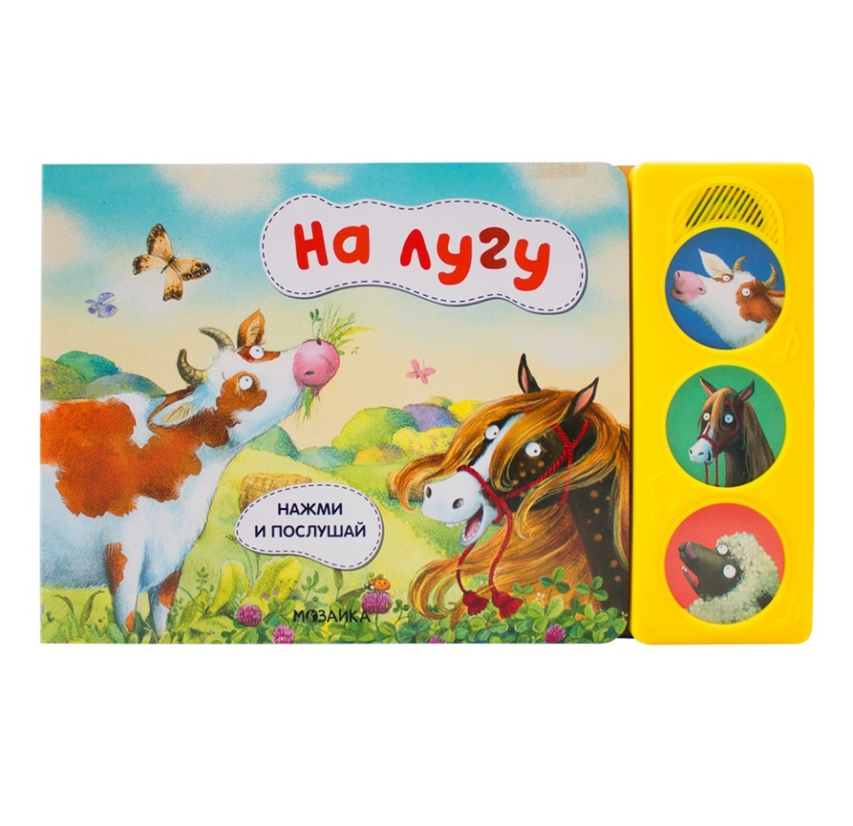 

Книга звуковая «Нажми и послушай. На лугу» Елена Александрова, «Мозаика kids», Китай
