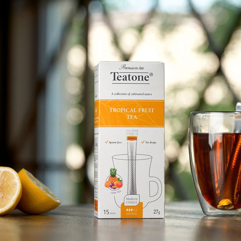 

Чай Teatone чёрный с ароматом тропических фруктов, 15х1.8 г
