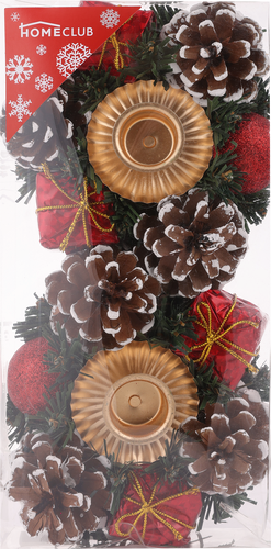 

Набор подсвечников HOMECLUB 10см, с шишками, 2шт