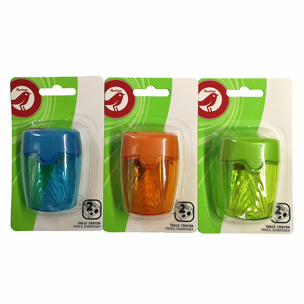 Точилка АШАН Красная птица 2 отверстия, в ассортименте