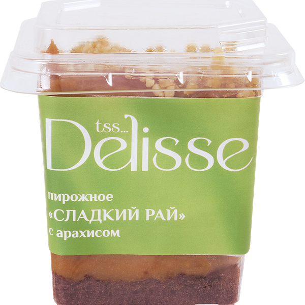 Пирожное DELISSE Сладкий рай с арахисом