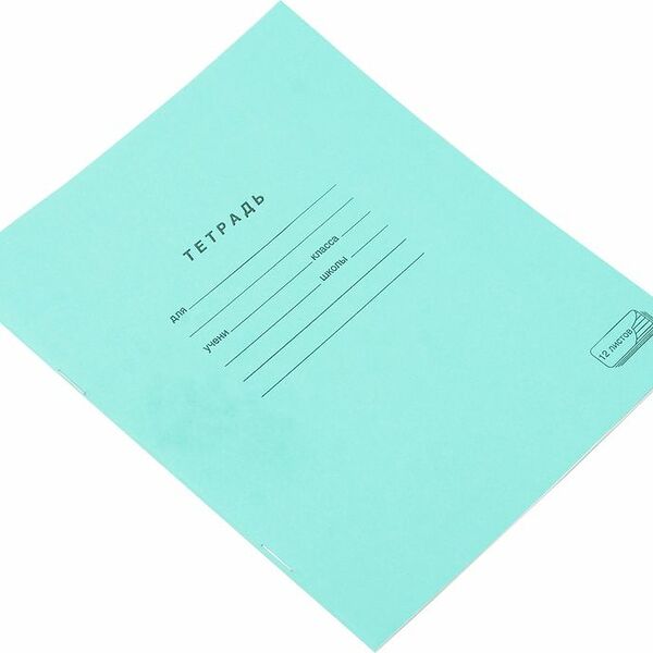 Тетрадь школьная ПЗБМ A5 в линейку в ассортименте 12 листов