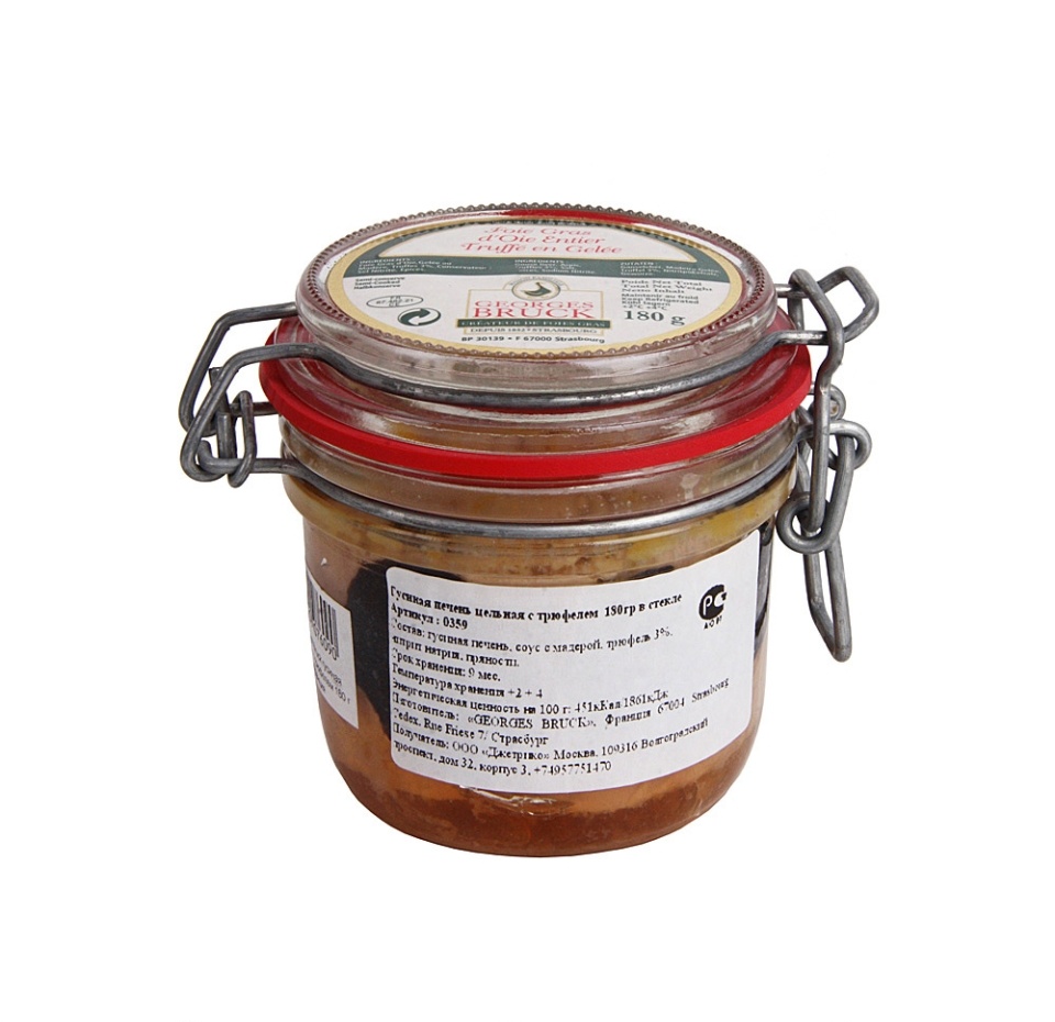 

Печень гусиная фуа-гра Georges Bruck цельная с трюфелем 180 г