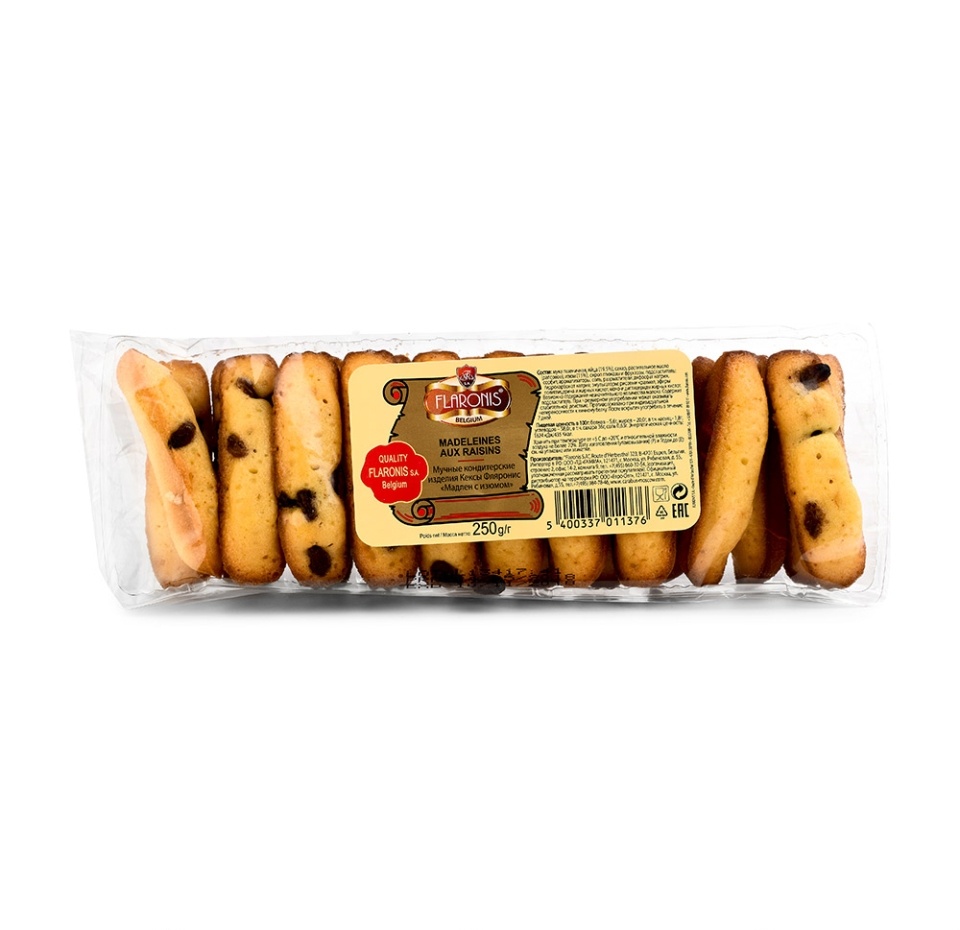 

Кекс "Мадлен" с изюмом Flaronis 250 г