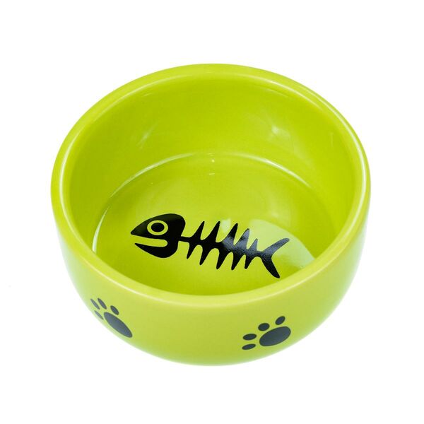 Petmax Миска для кошек с рис. Рыбья Кость