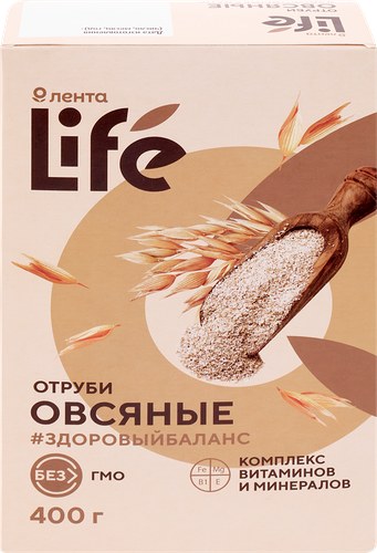 Отруби овсяные ЛЕНТА LIFE, 400г