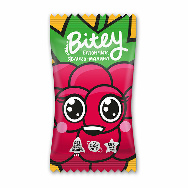 Батончик фруктово-ягодный Take a Bitey Яблоко-малина с 2-х лет 25 г