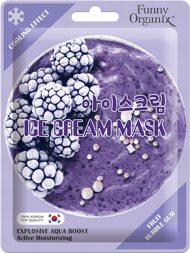 

Маска тканевая Funny Organix Fruit bubble gum охлаждающая 22 г
