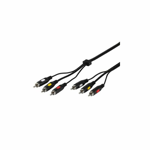 Кабель аналоговый аудио-видео Vivanco 3*RCA папа/папа 2м (47029)