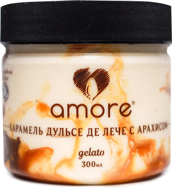 Купить Мороженое Amore Молочное Карамель Дульсе де Лече с Арахисом по ...
