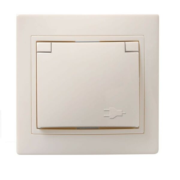 Розетка с заземлением, 16А, ИЭК Кварта