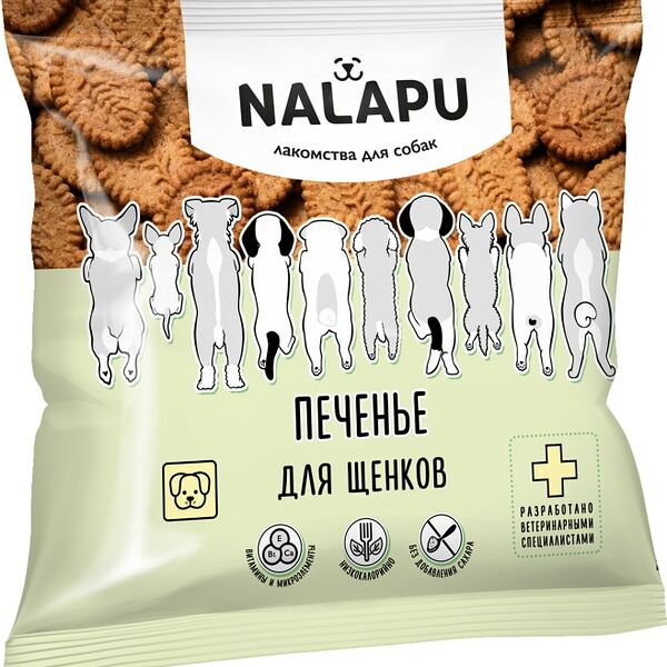 Лакомство для щенков Nalapu печенье 115г