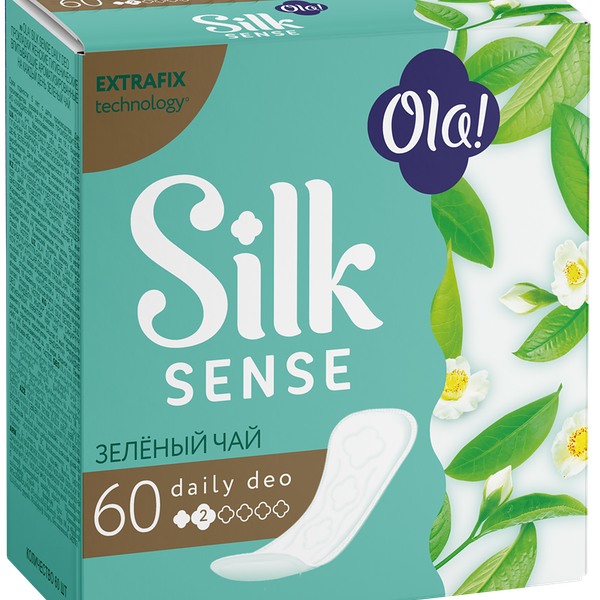 Прокладки ежедневные OLA! Silk Sense Daily Deo Зеленый чай, 60шт
