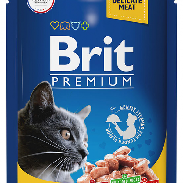 Влажный корм для кошек Brit лосось-форель в соусе жидкий 85 г