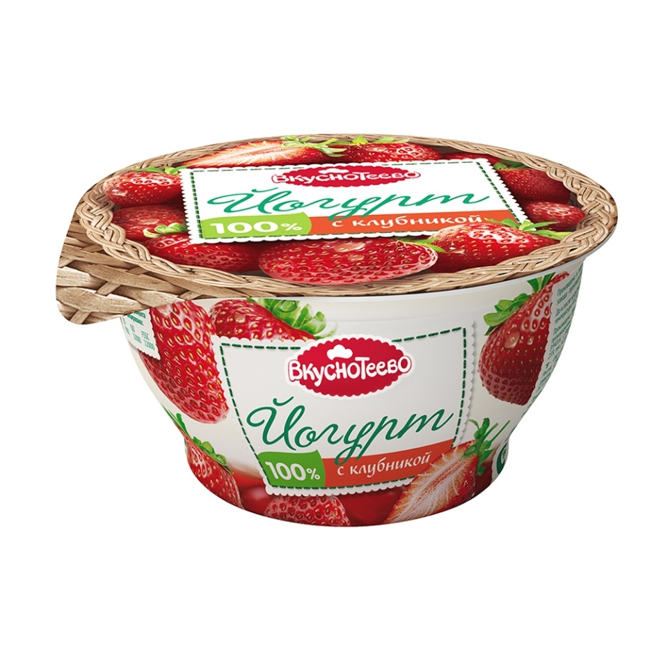 

Йогурт Вкуснотеево клубника, 3.5 % 140 г