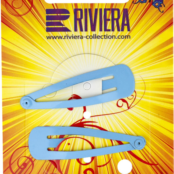 Заколки для волос детские RIVIERA металлические/текстильные, 2шт