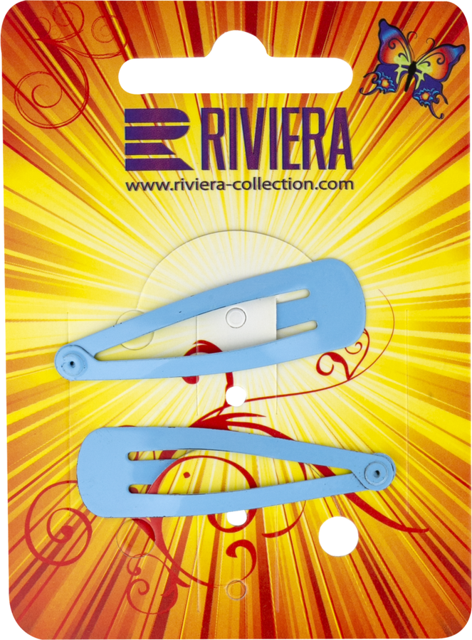 

Заколки для волос детские RIVIERA металлические/текстильные, 2шт