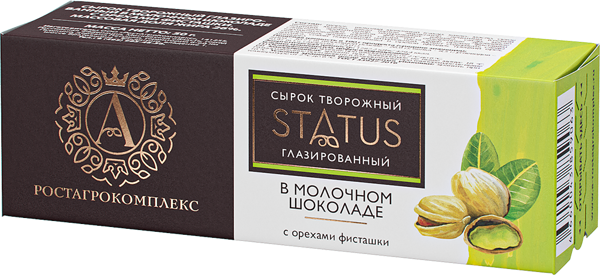 Сырок творожный Б.Ю. Александров в молочном шоколаде с фисташками 26%