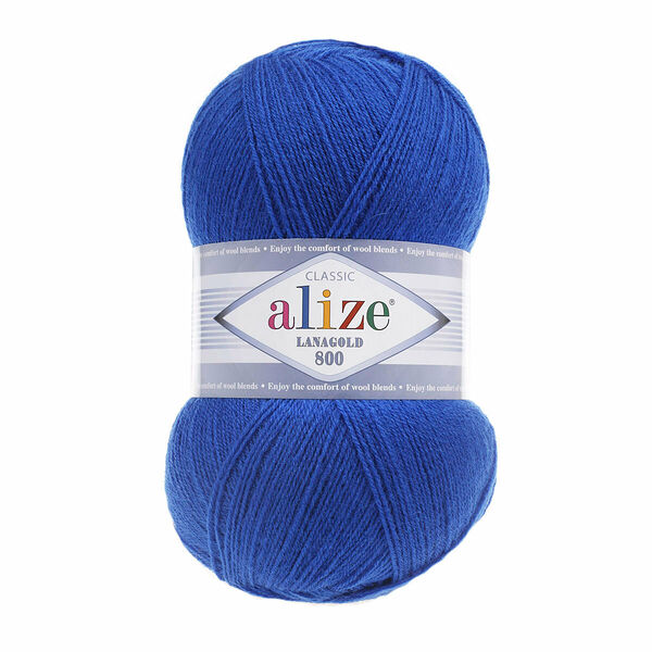 Пряжа ALIZE 'Lanagold 800' 100гр.,730м (49%шерсть, 51%акрил)(141 василек)