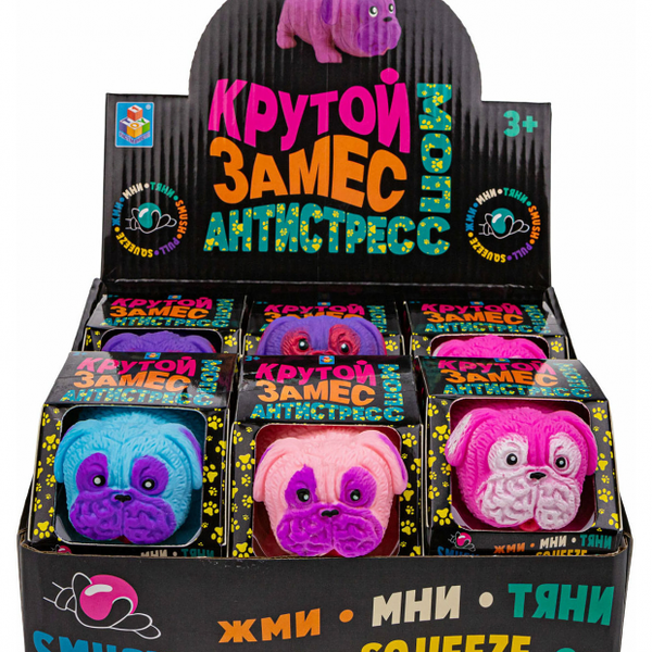 Игрушка антистресс 1Toy Крутой замес мопс, 1 шт
