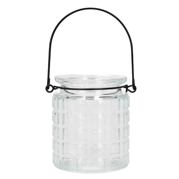 Подсвечник, жаростойкое стекло, прозрачный, с подвесом, 8х9см