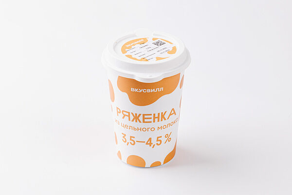 Ряженка из цельного молока ВкусВилл 3.5 - 4.5%