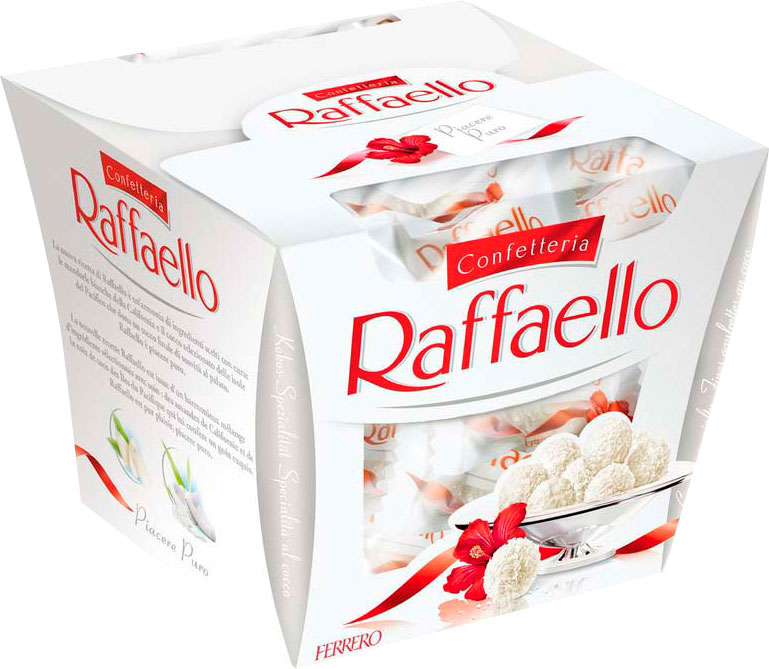 

Конфеты Raffaello с цельным миндальным орехом в кокосовой обсыпке