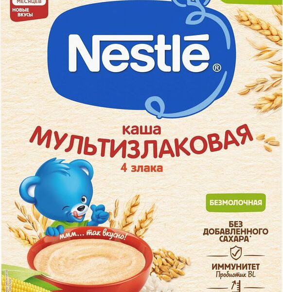 Детская каша мультизлаковая безмолочная Nestle с 6 месяцев