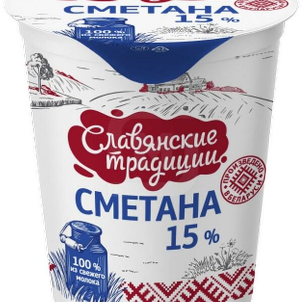 Сметана Славянские Традиции 15% 380 г